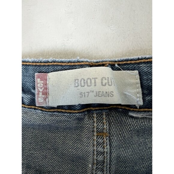 Vintage Levis 517 Jeans Mens 40x32 Boot Cut Dark Wash Flare Denim Faded Y2K - Picture 2 of 8